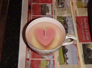 Heart cup under construction