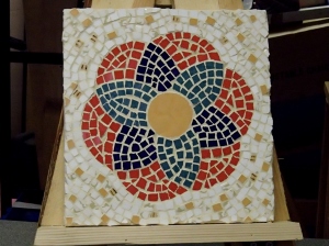 Finished flower mosaic